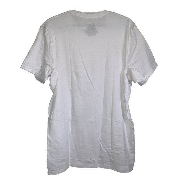 Hanes Mens Pack Of 2 White Cotton Crewneck T-Shirt Size Medium - Picture 7 of 11